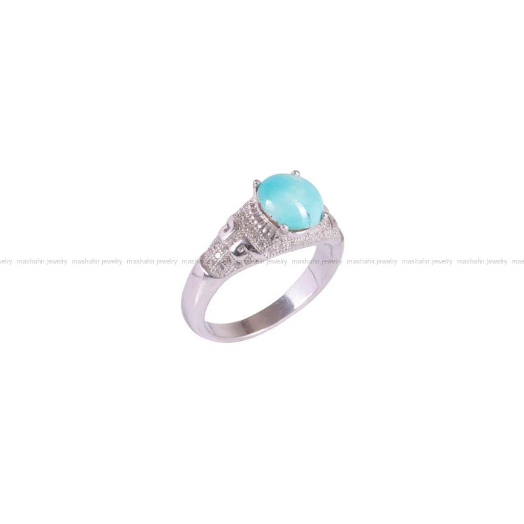 انگشتر فیروزه شجری مردانه کد 2703