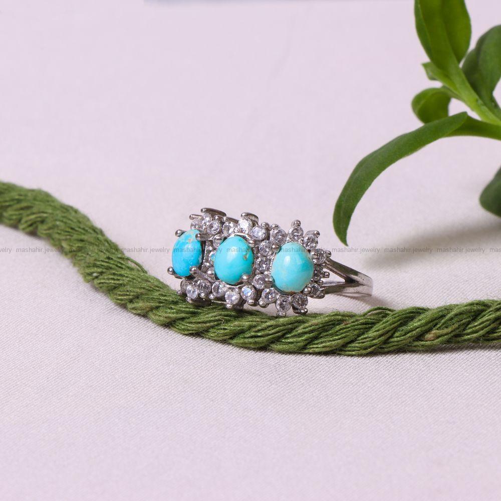 انگشتر فیروزه شجری زنانه کد 8302