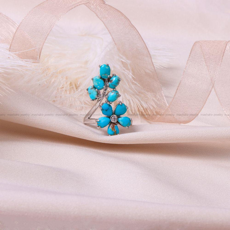 انگشتر فیروزه شجری زنانه کد 8352
