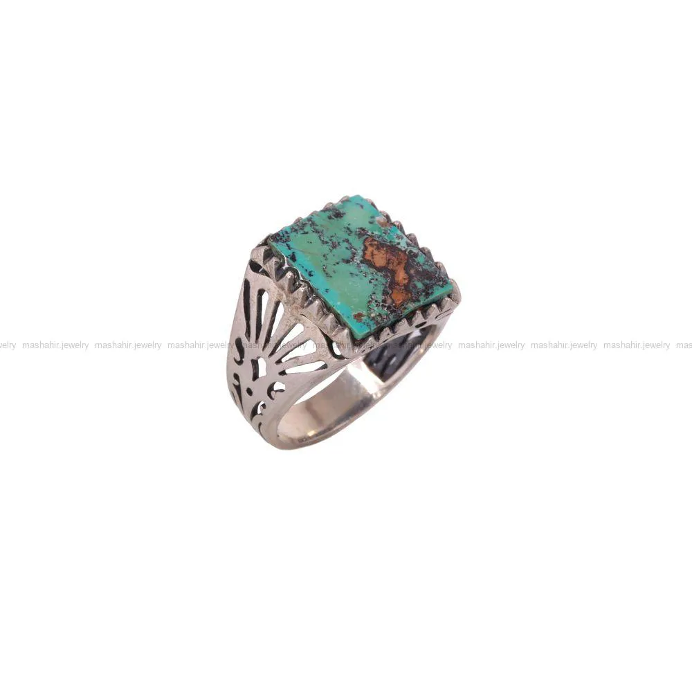 انگشتر فیروزه شجری مردانه کد 2758
