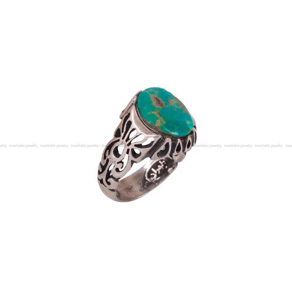 انگشتر فیروزه شجری مردانه کد 2777