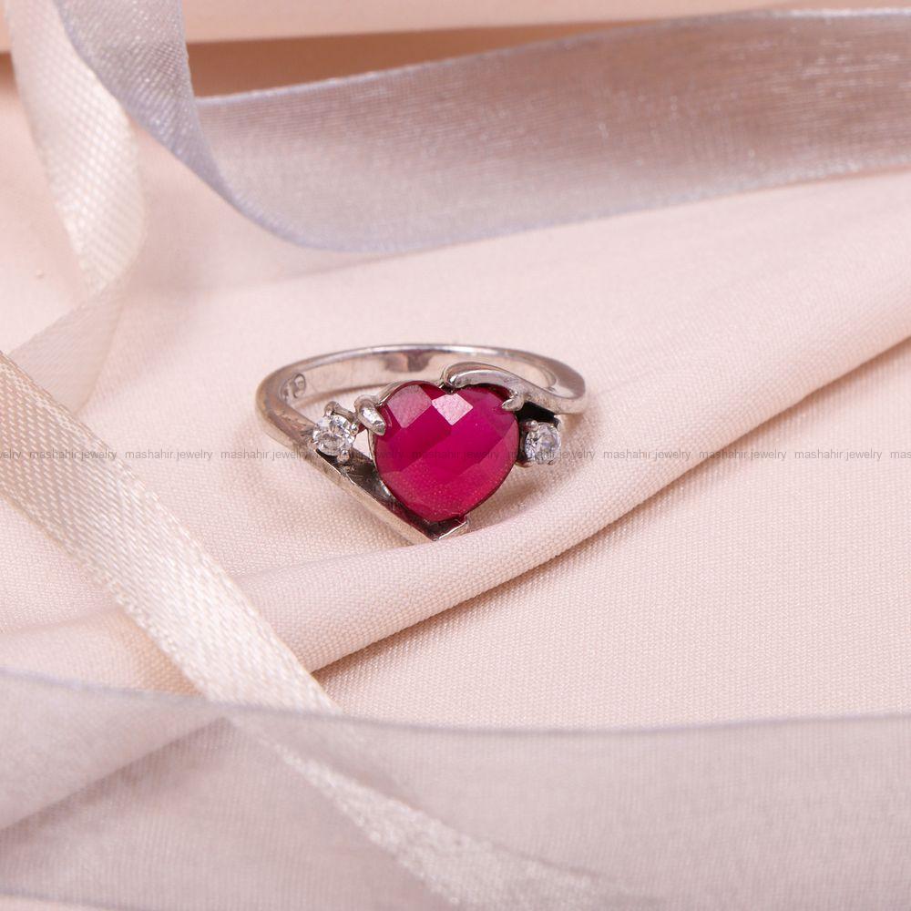 انگشتر یاقوت سرخ سنتاتیک زنانه کد 8435