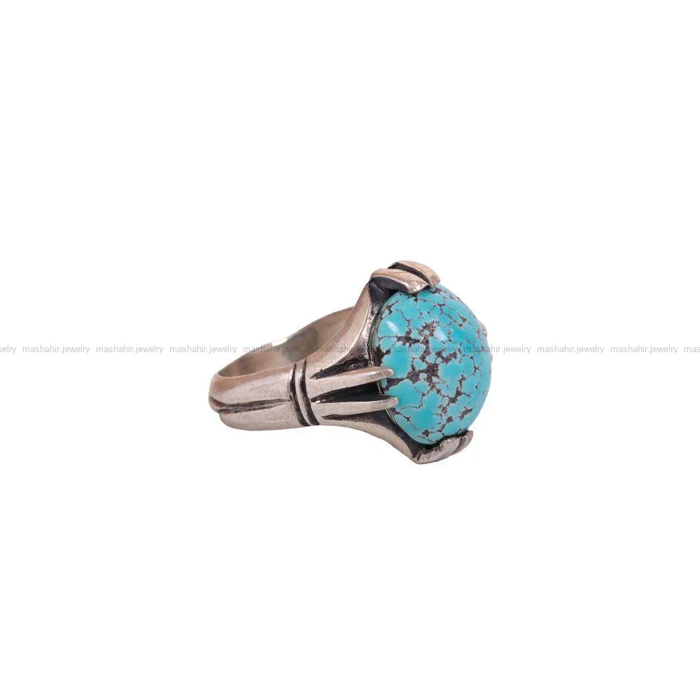 انگشتر فیروزه شجری مردانه کد 2800