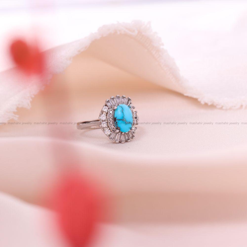 انگشتر فیروزه شجری زنانه کد 8707