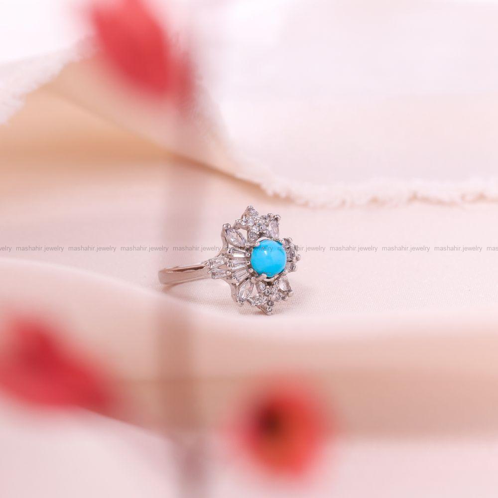انگشتر فیروزه شجری زنانه کد 8709