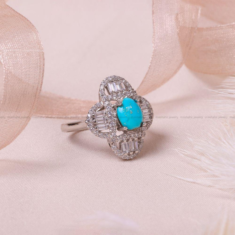 انگشتر فیروزه شجری زنانه کد 7642