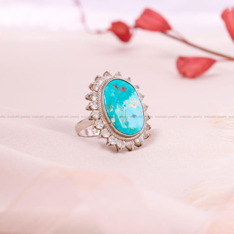 انگشتر فیروزه شجری زنانه کد 8731