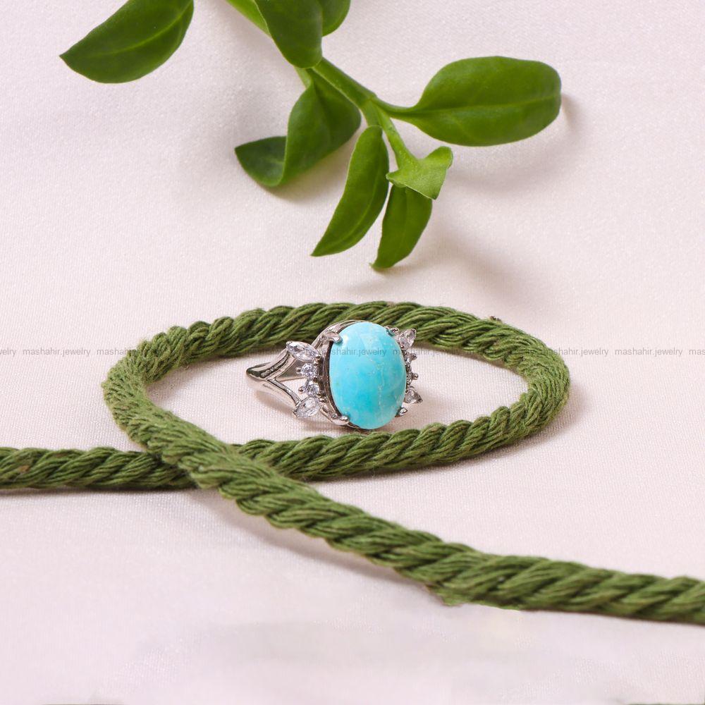 انگشتر فیروزه شجری زنانه کد 8875