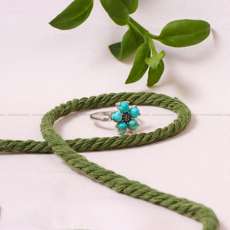 انگشتر فیروزه شجری زنانه کد 8893