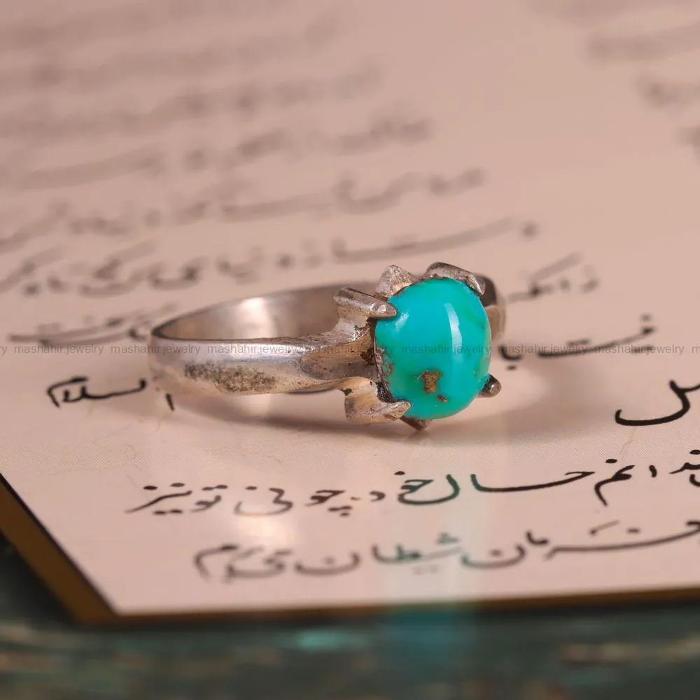 انگشتر فیروزه شجری مردانه کد 2700