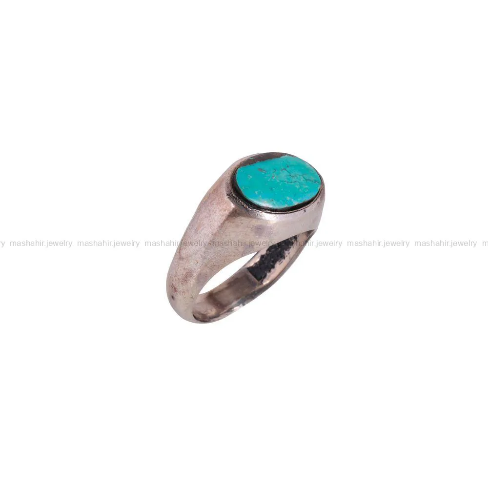 انگشتر فیروزه شجری مردانه کد 2903