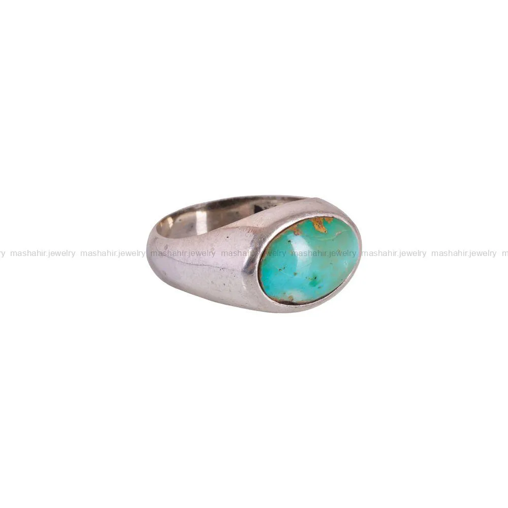 انگشتر فیروزه شجری مردانه کد 2907