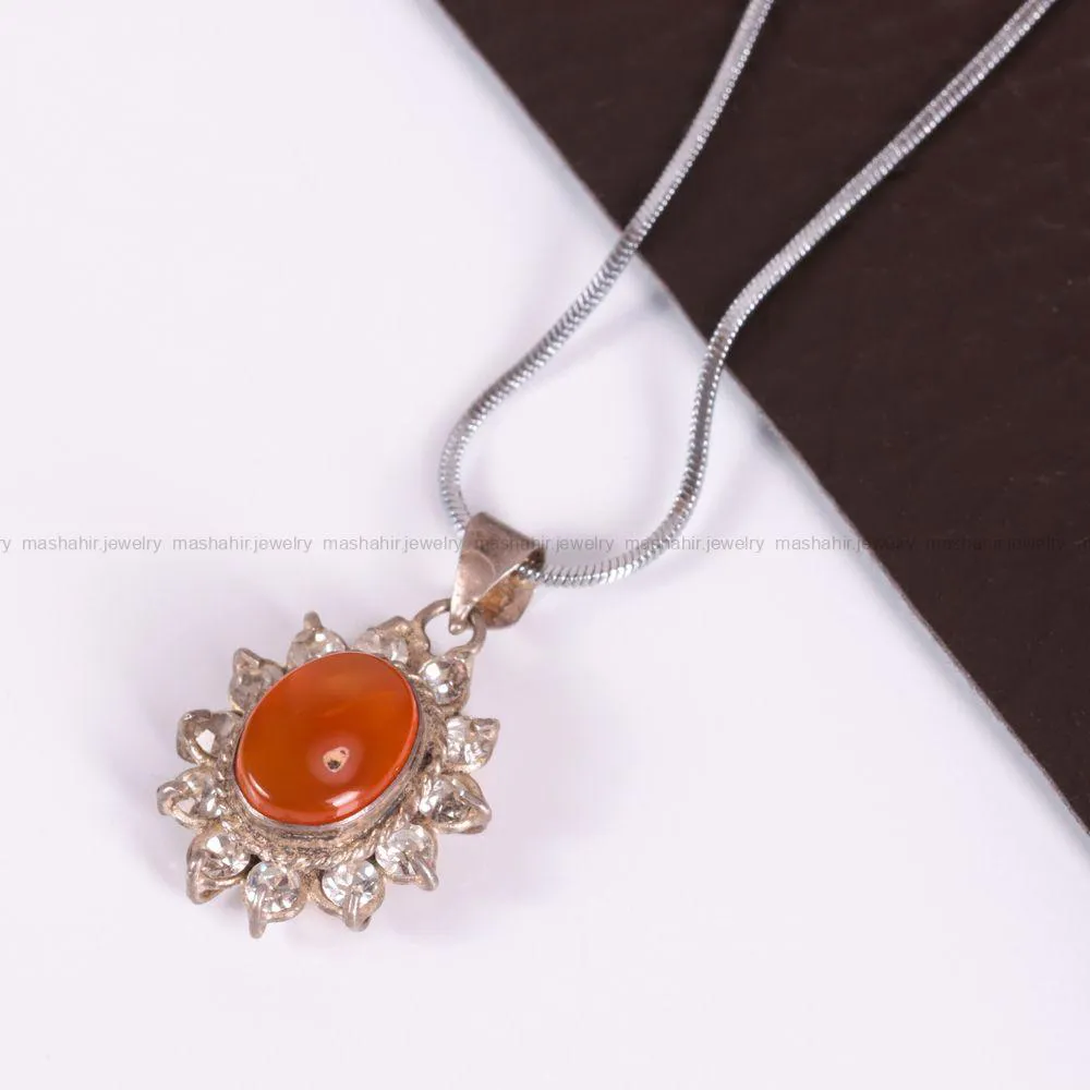 گردنبند عقیق زنانه کد 2469