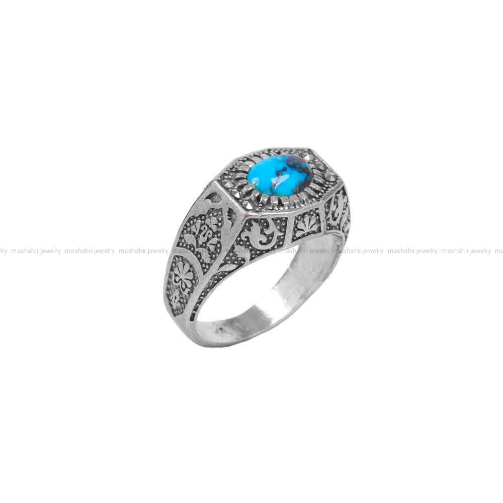 انگشتر فیروزه شجری مردانه کد 9131