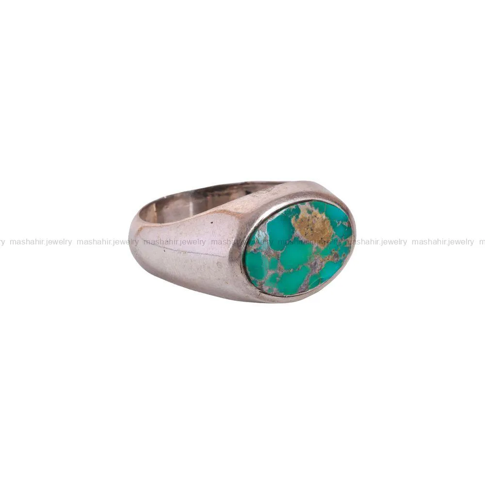 انگشتر فیروزه شجری مردانه کد 2939