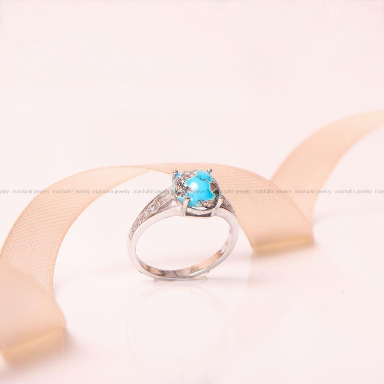 انگشتر فیروزه شجری زنانه کد 9321