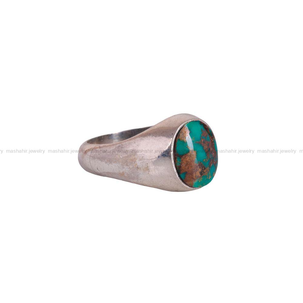 انگشتر فیروزه شجری مردانه کد 2989