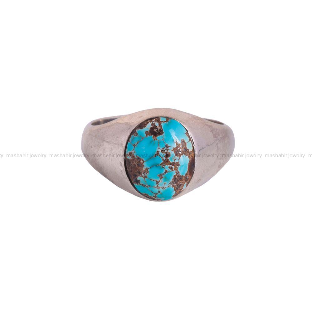 انگشتر فیروزه شجری مردانه کد 2993