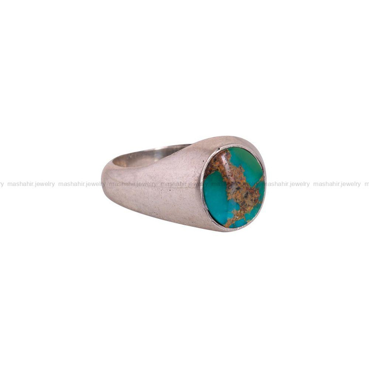 انگشتر فیروزه شجری مردانه کد 2994