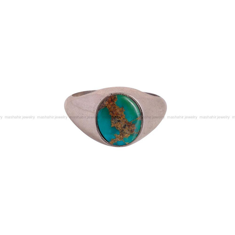 انگشتر فیروزه شجری مردانه کد 2994