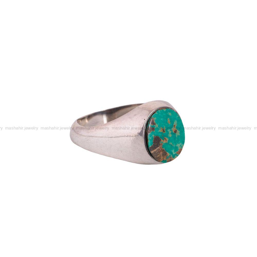 انگشتر فیروزه شجری مردانه کد 2995