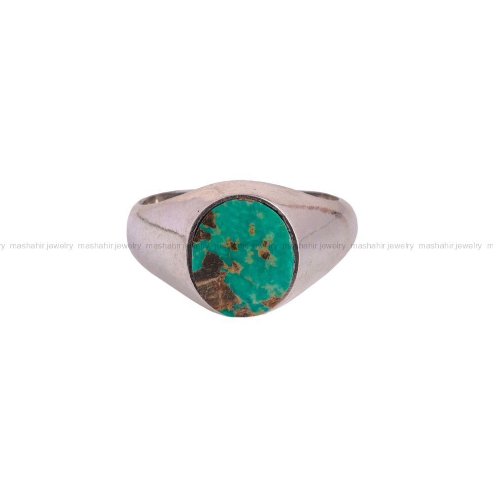 انگشتر فیروزه شجری مردانه کد 2995