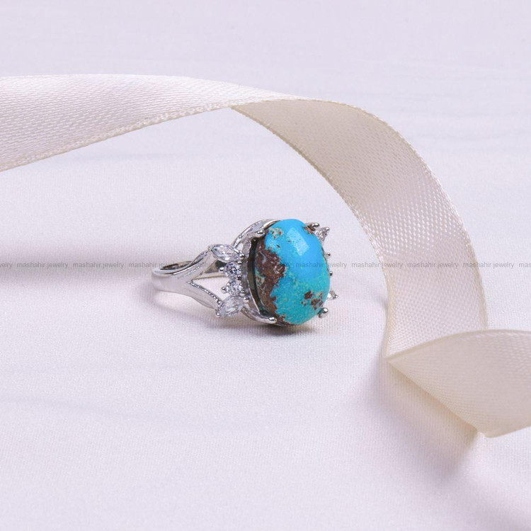 انگشتر فیروزه شجری زنانه کد 9405