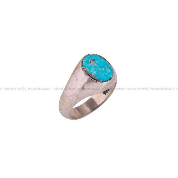 انگشتر فیروزه شجری مردانه کد 2998