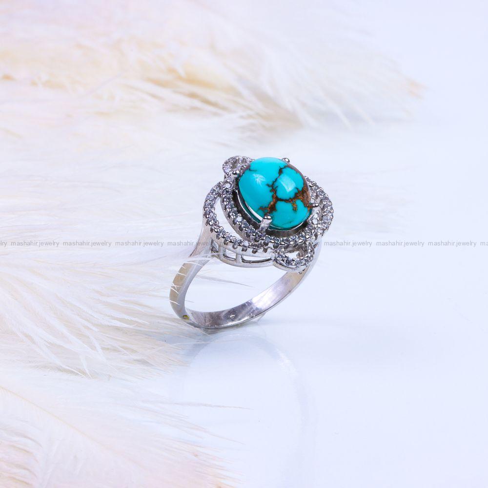 انگشتر فیروزه شجری زنانه کد 9523