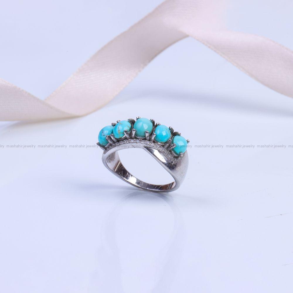 انگشتر فیروزه شجری زنانه کد 9531