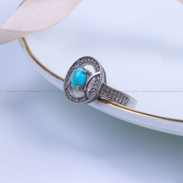 انگشتر فیروزه شجری زنانه کد 9533