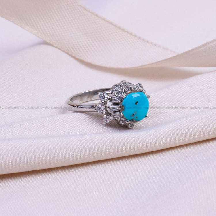 انگشتر فیروزه شجری زنانه کد 9544
