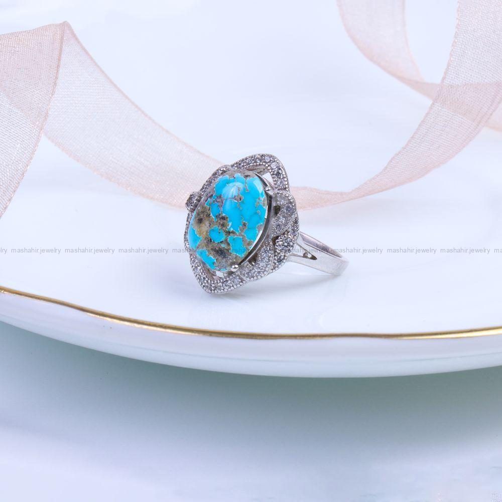 انگشتر فیروزه شجری زنانه کد 9552
