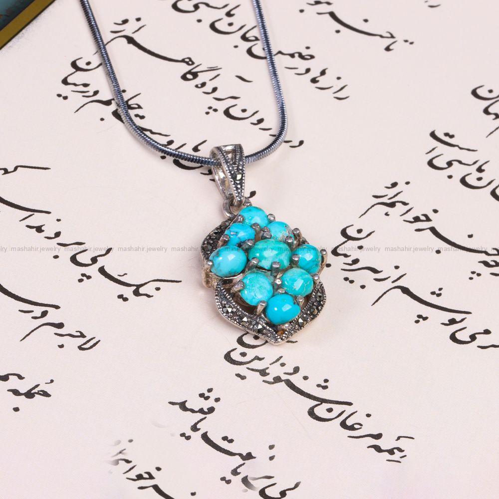 گردنبند فیروزه زنانه کد 9769