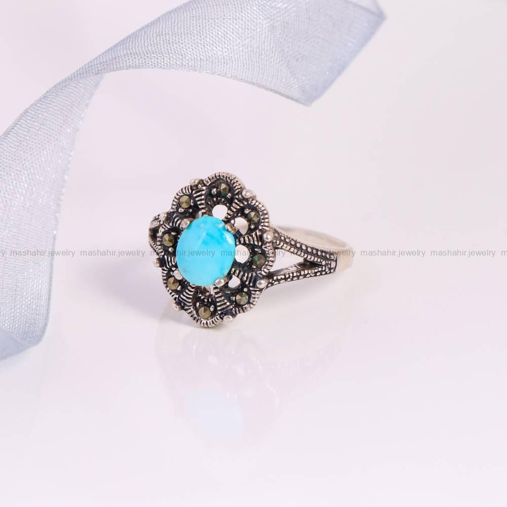 انگشتر فیروزه شجری زنانه کد 5248