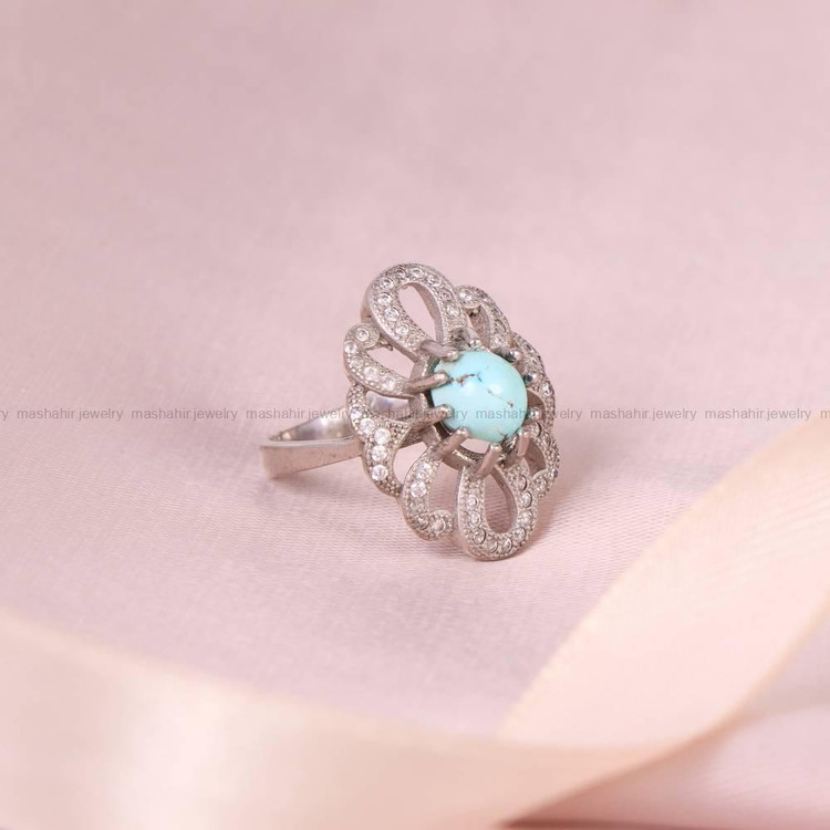 انگشتر فیروزه شجری زنانه کد 5279