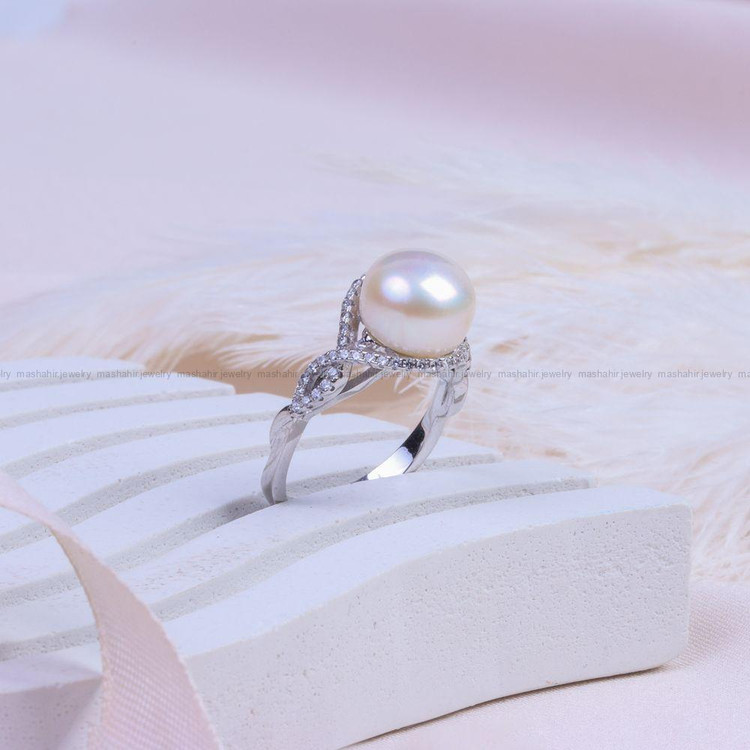 انگشتر طرح مروارید زنانه کد 9922
