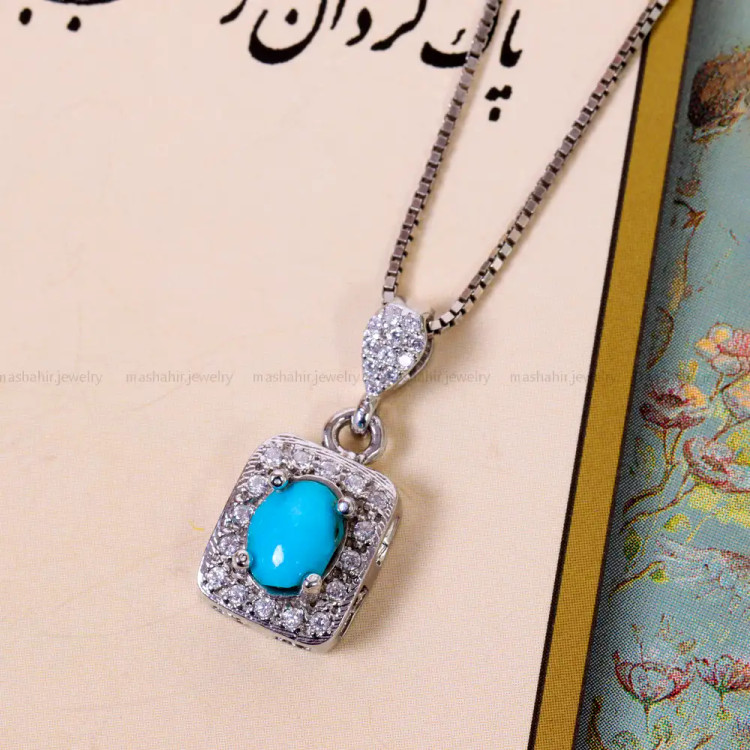 گردنبند فیروزه زنانه کد 14791