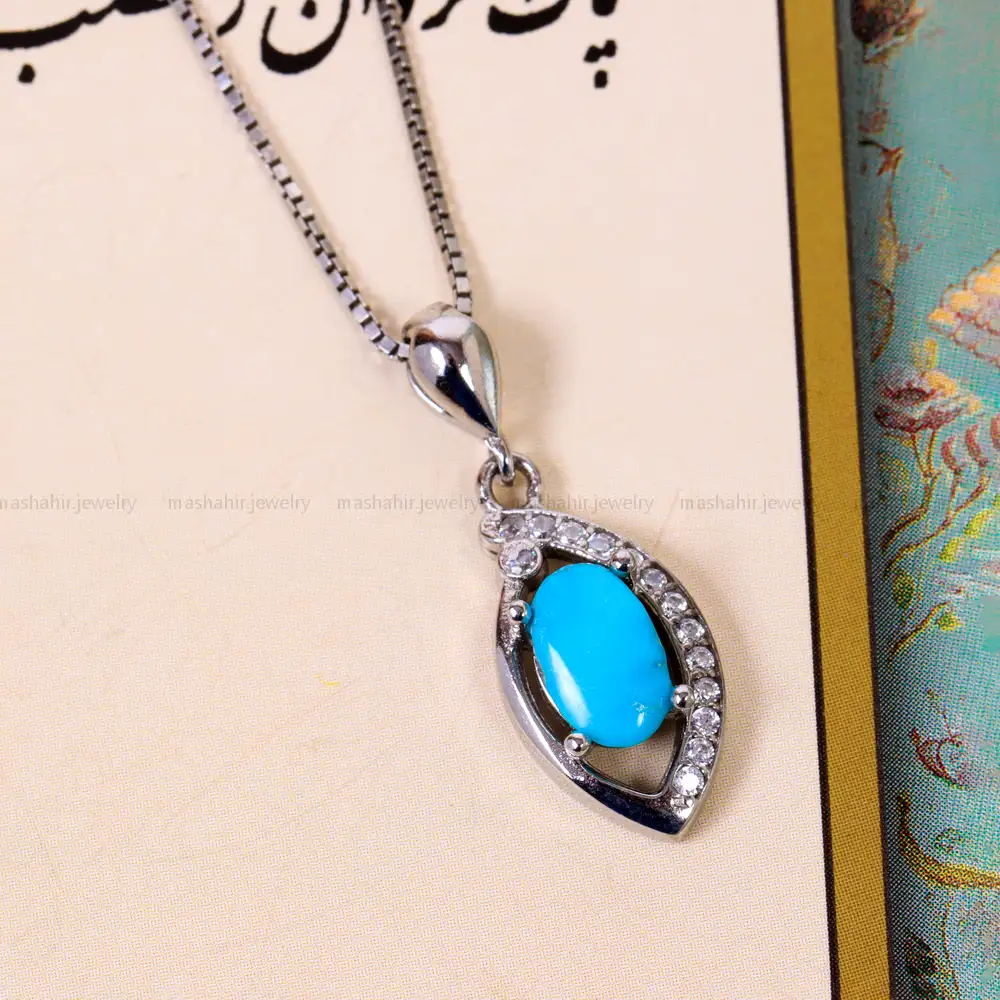 گردنبند فیروزه زنانه کد 14792