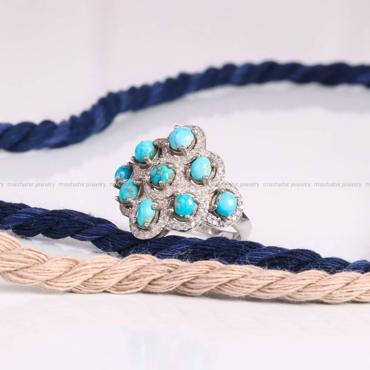انگشتر فیروزه شجری زنانه کد 5312
