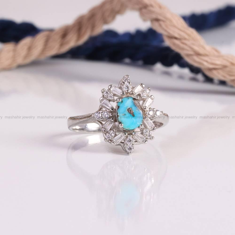 انگشتر فیروزه شجری زنانه کد 5313