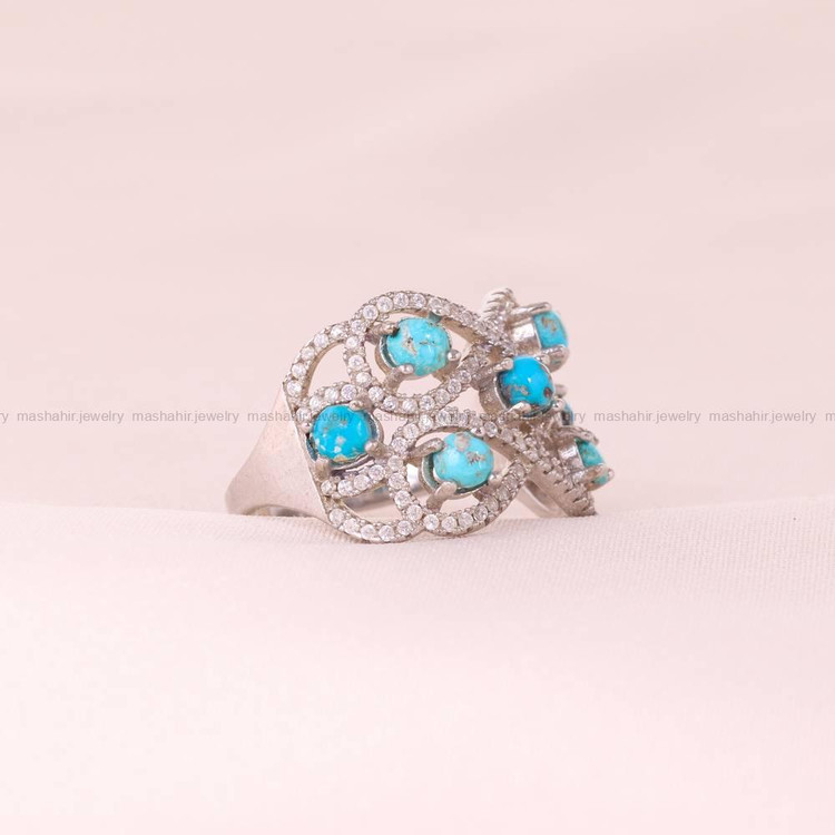 انگشتر فیروزه شجری زنانه کد 5314