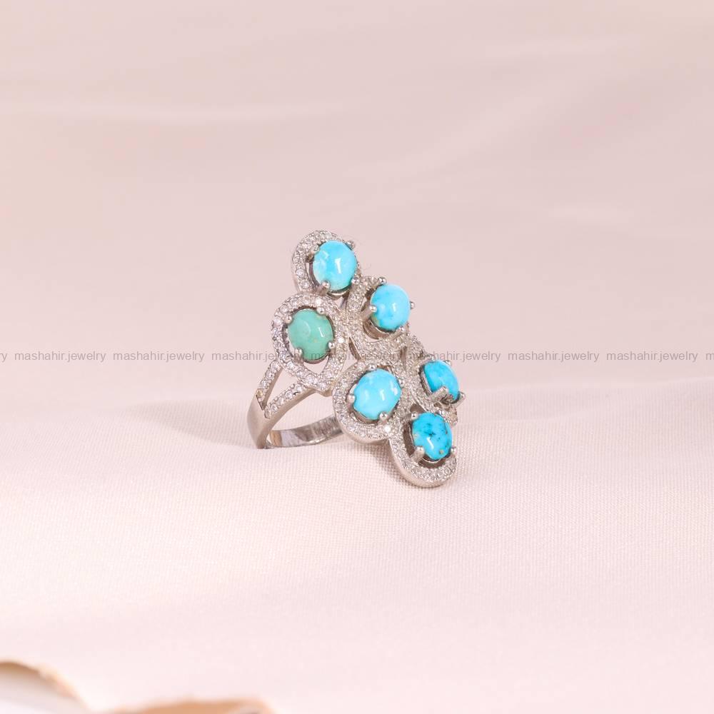انگشتر فیروزه شجری زنانه کد 5315