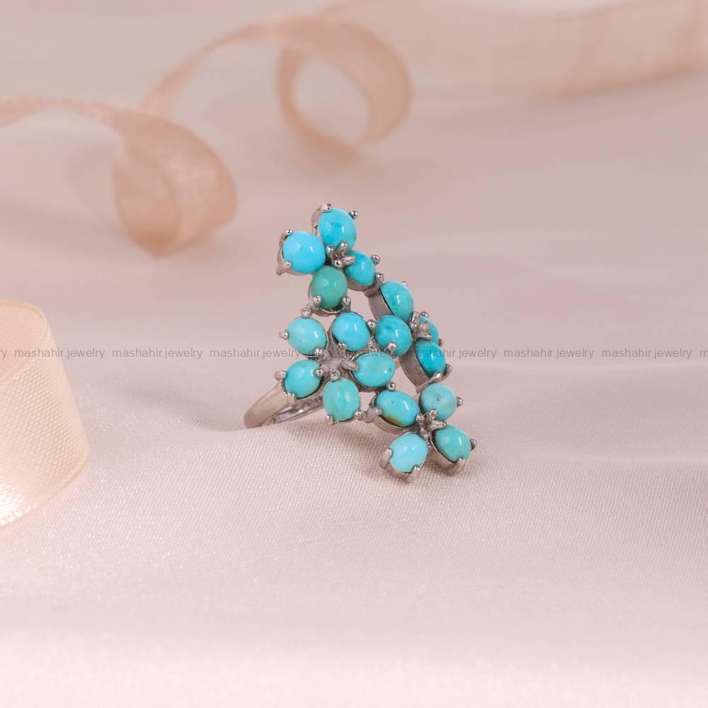 انگشتر فیروزه شجری زنانه کد 5323