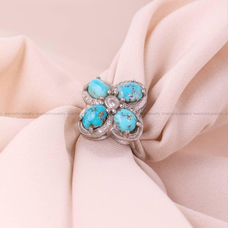 انگشتر فیروزه شجری زنانه کد 5326