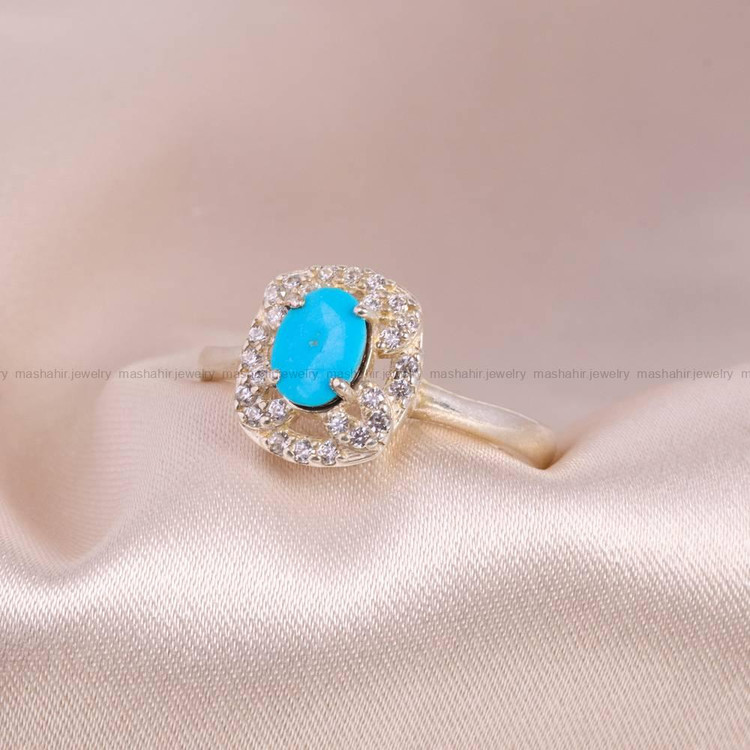 انگشتر فیروزه شجری زنانه کد 5327