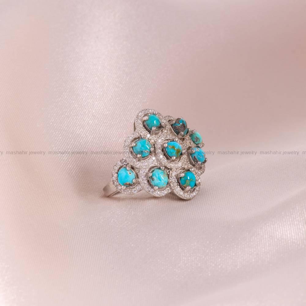 انگشتر فیروزه شجری زنانه کد 5328