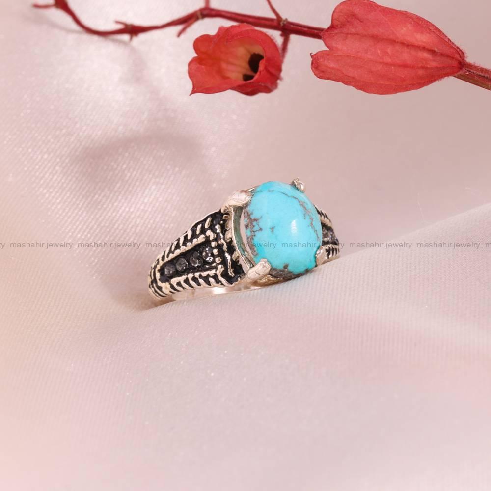 انگشتر فیروزه شجری زنانه کد 5329