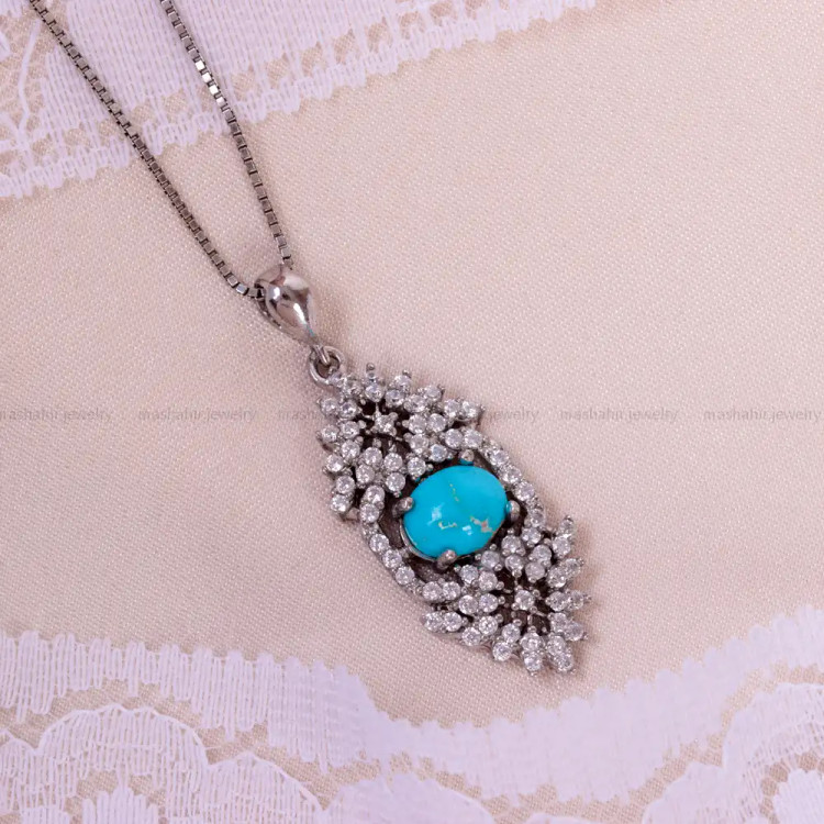 گردنبند فیروزه زنانه کد 14968