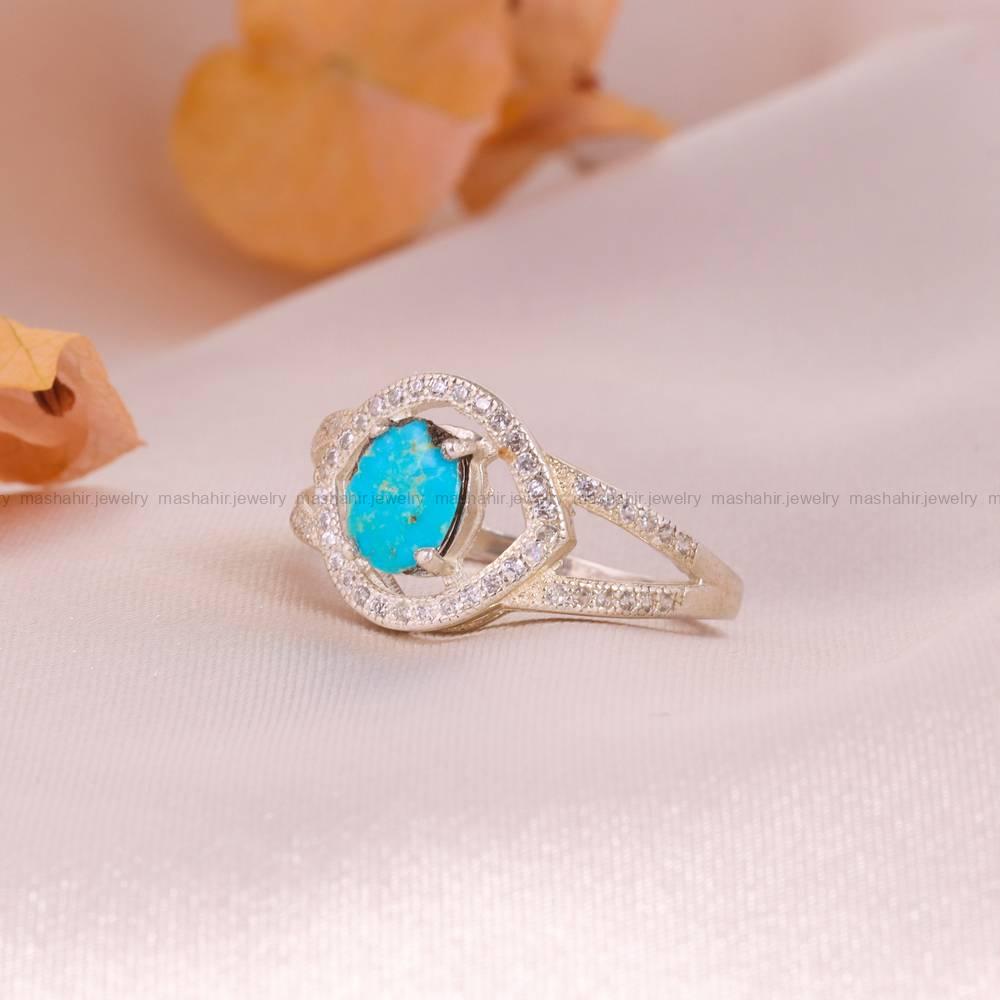 انگشتر فیروزه شجری زنانه کد 5333